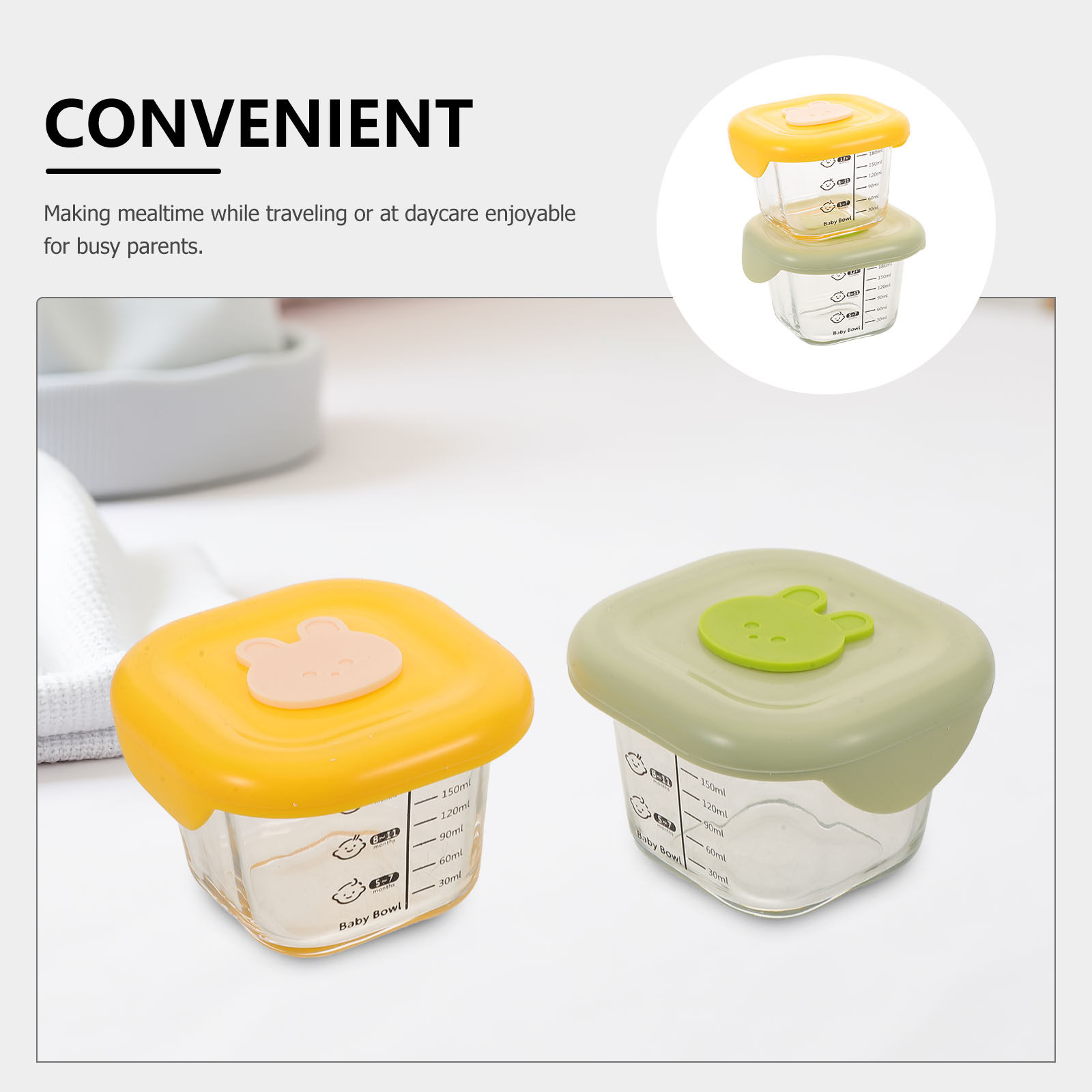 2Pcs Baby Food Storage Contain - Baby Food Jars With Lids recension och pris