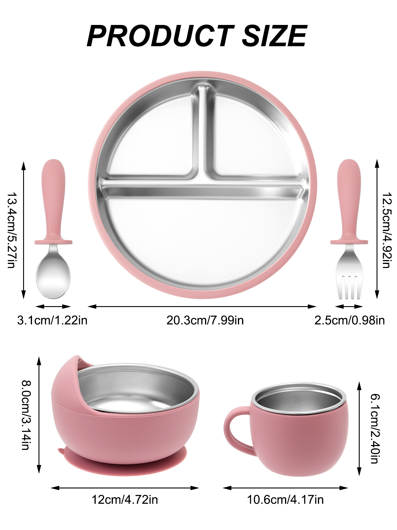 5PCS Stainless Steel Detachabl - Baby Food Menu recension och pris